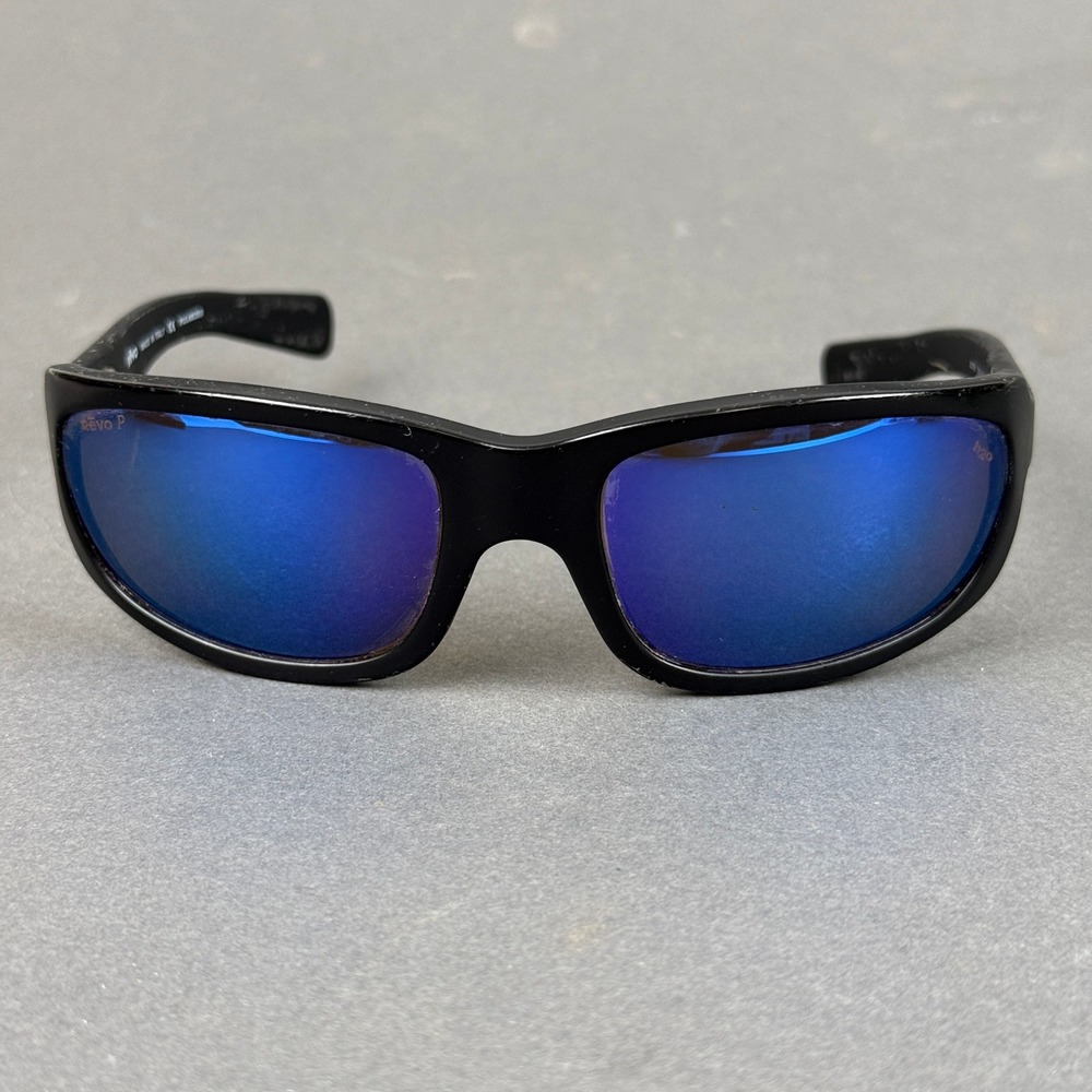 Revo 301-S/62 Polarized Sunglasses Black Blue Mirror Lens Made In Italy